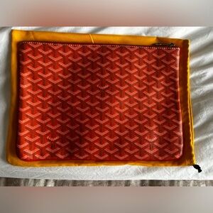 Orange Goyard MM Clutch